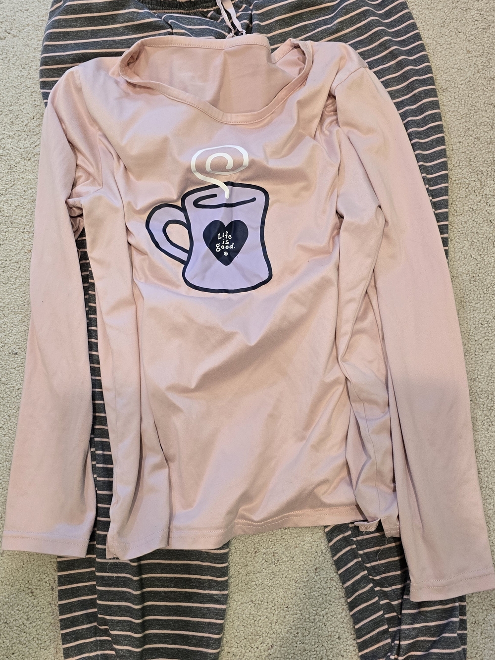 Life Is Good Logo Sleep Tee And Pant PJ Set